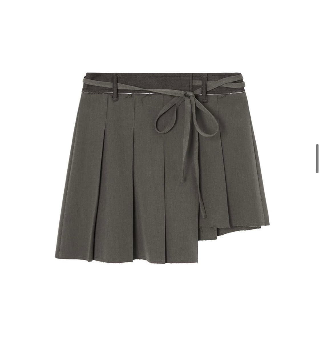 [인사일런스 우먼] 컷오프 플리츠 랩스커트 브라운 상품이미지1