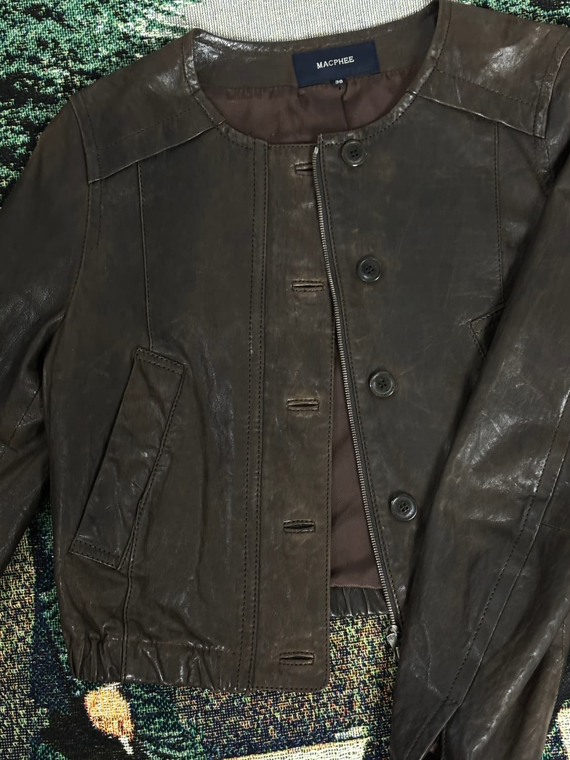 일본 빈티지 투모로우랜드 양가죽 자켓 상품이미지2