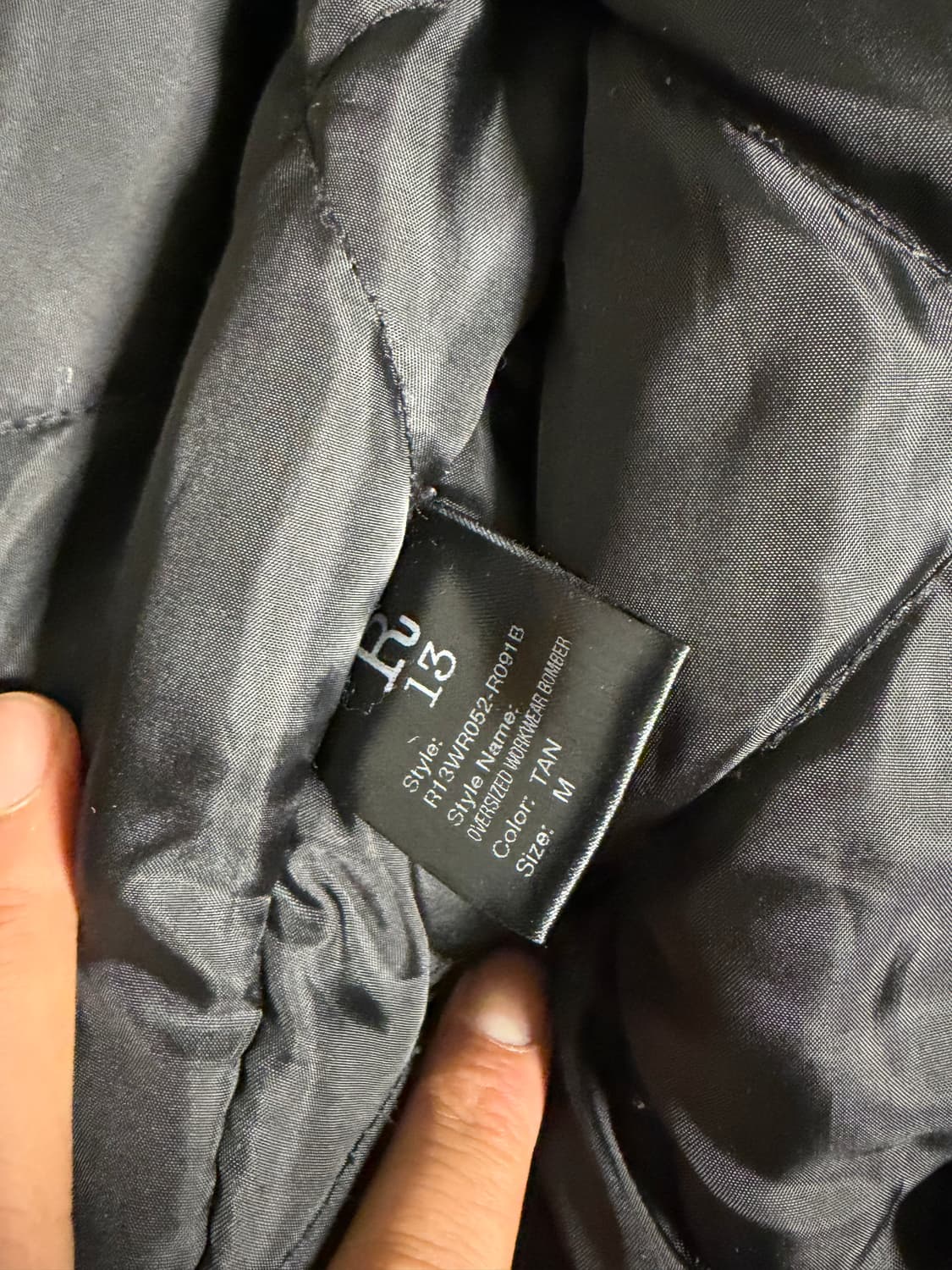 [M] R13 후드 봄버 탄컬러 상품이미지4