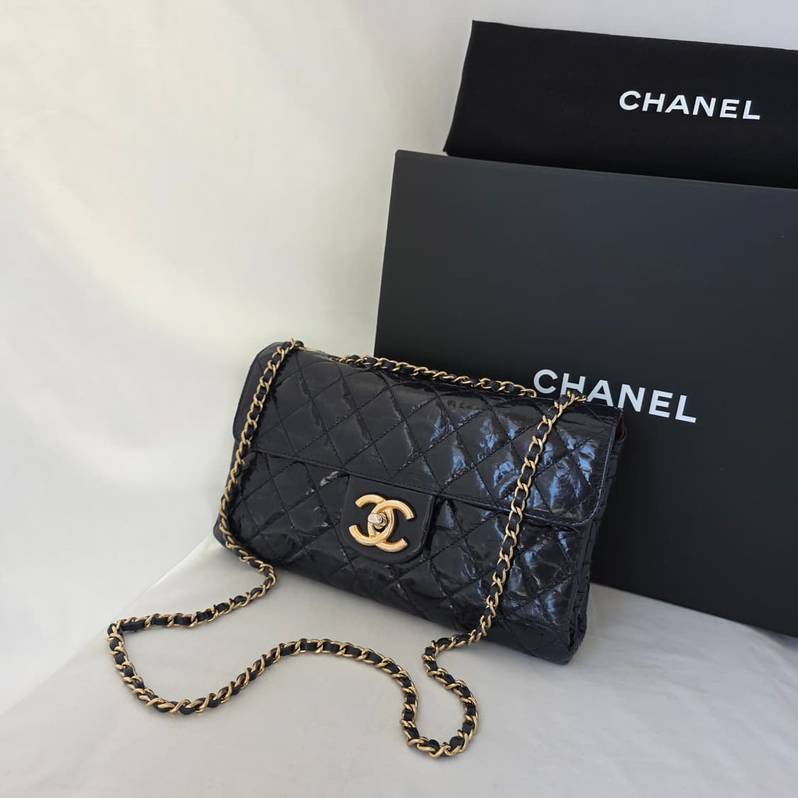 [정품 CHANEL] 샤넬 아코디언 숄더백 크로스백 네이비 상품이미지3