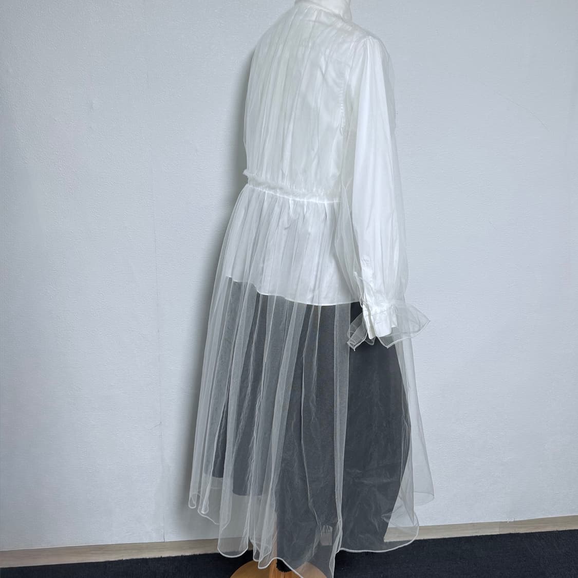 20ss 느와케이니노미야 꼼데가르송 튤 레이어드 셔츠 s 상품이미지4