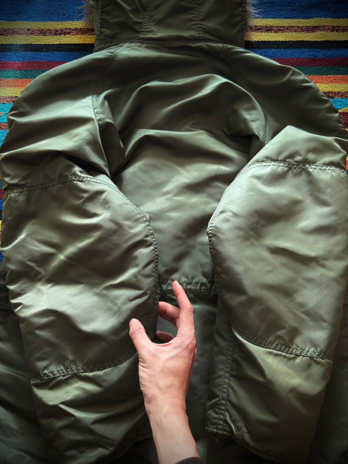 90s USA 알파인더스트리 N-3B  Flight parka 상품이미지8