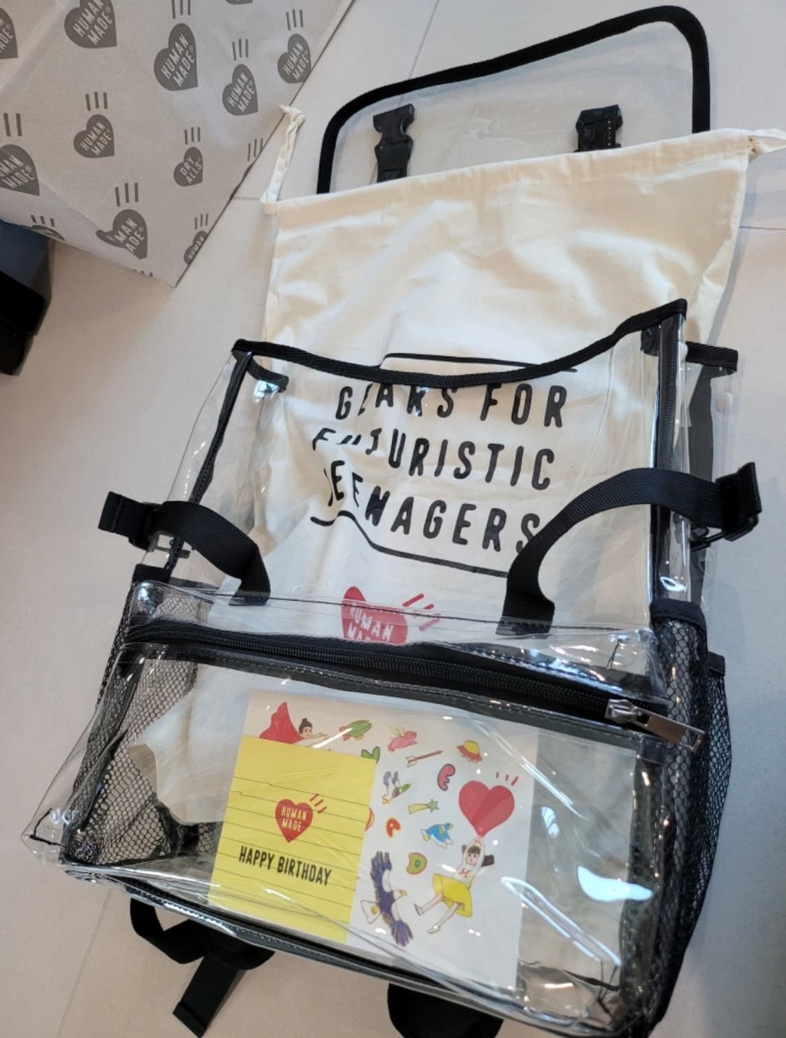 휴먼메이트 교토 1928 매장 한정 클리어 백팩 상품이미지2