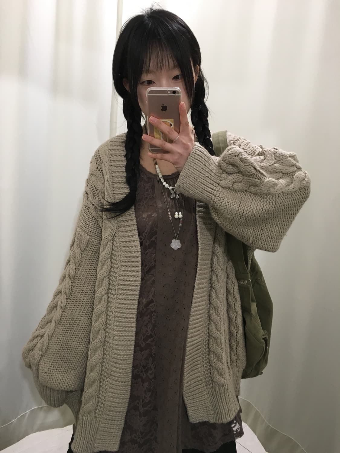 Oat Cable Cardigan 상품이미지6