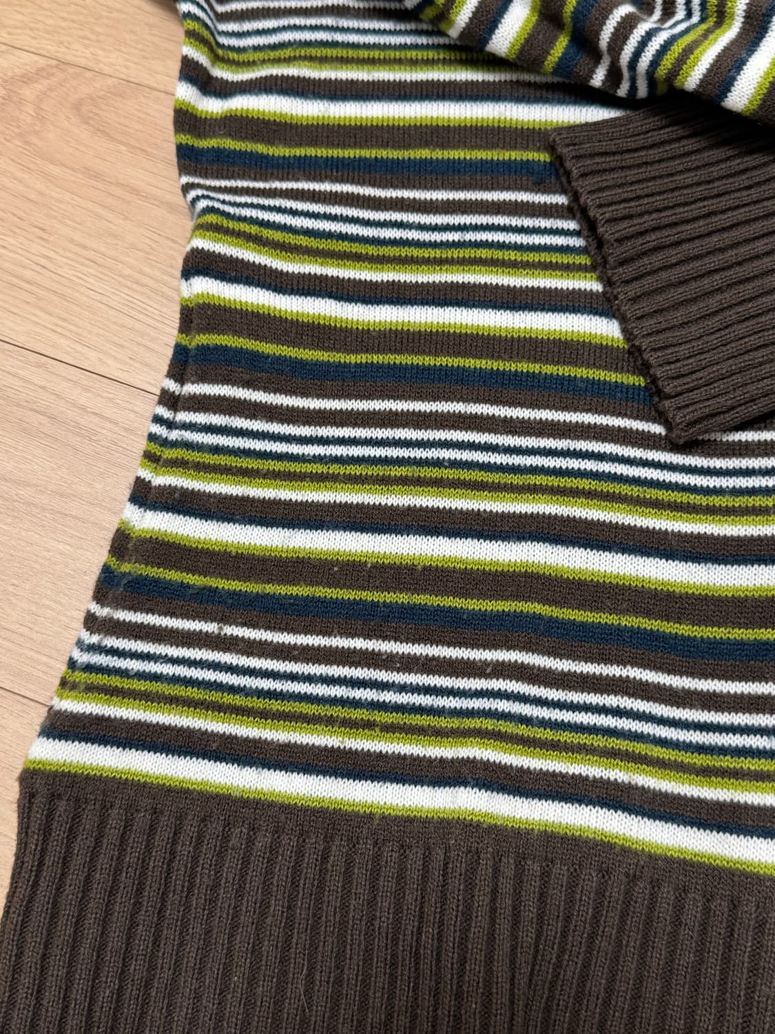 코이세이오 소프트 니트 집업 스트라이프 상품이미지4