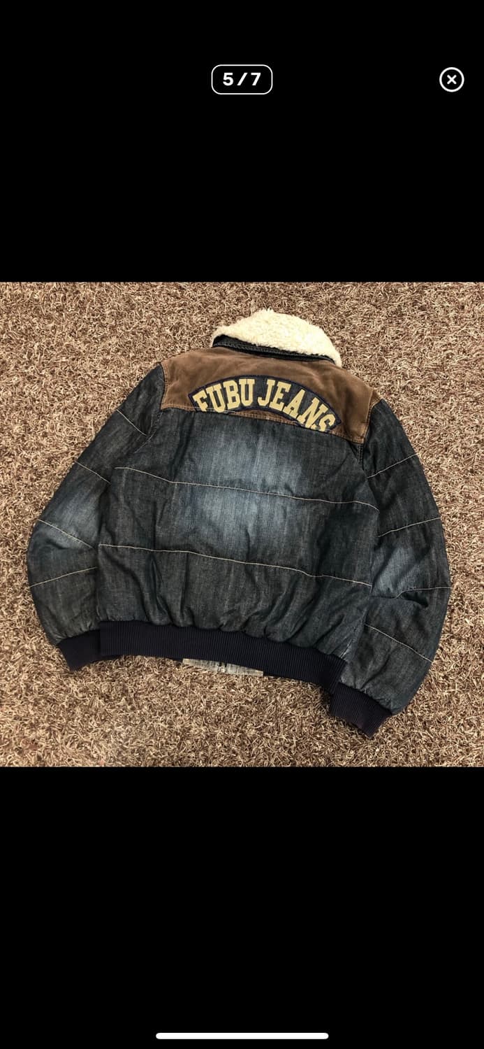 Fubu 덕다운 데님 숏 패딩 상품이미지5