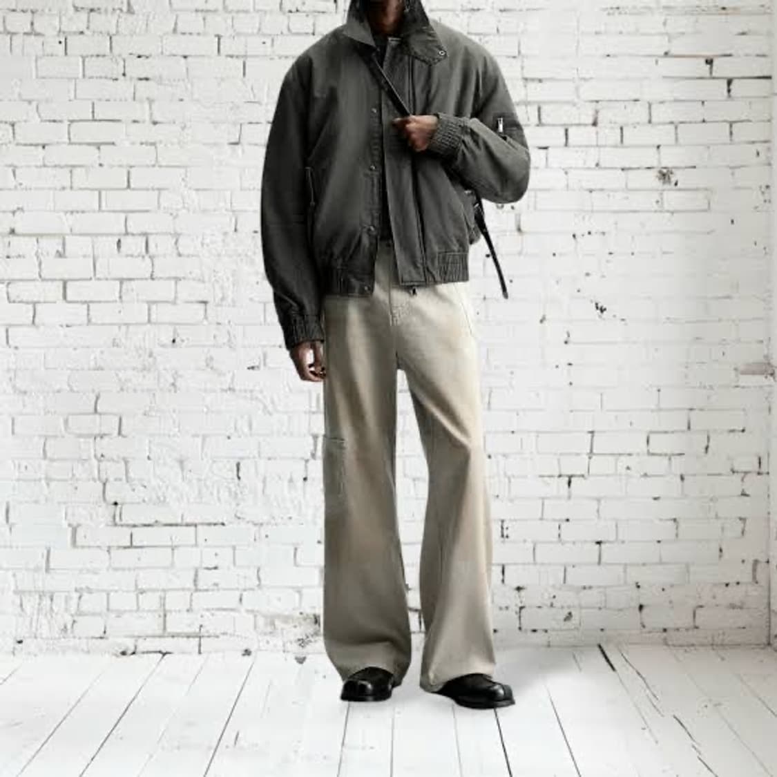 ZARA Waxed Effect Washed Jacket Grey 상품이미지2