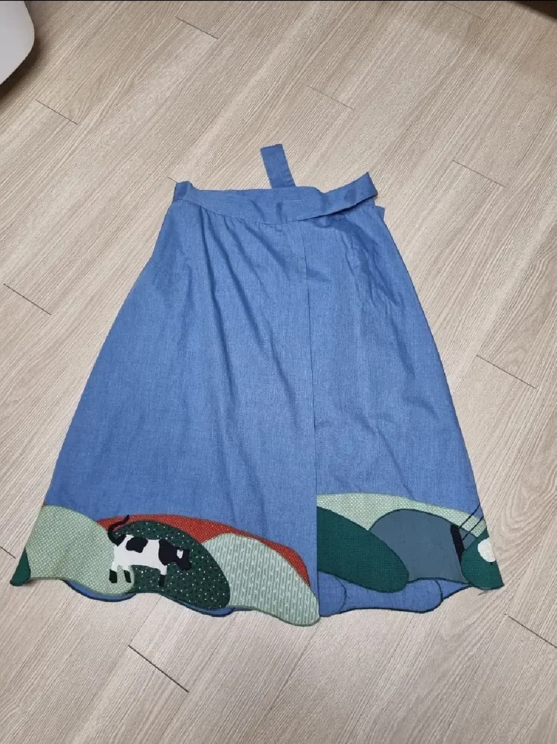 퀼팅 빈티지 랩스커트 상품이미지2