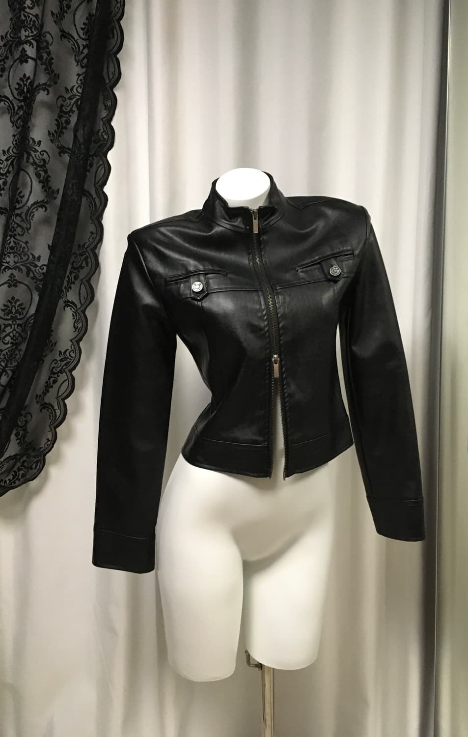 보헴서 보헤미안서울 투웨이 베이직 레더 자켓 블랙 상품이미지1