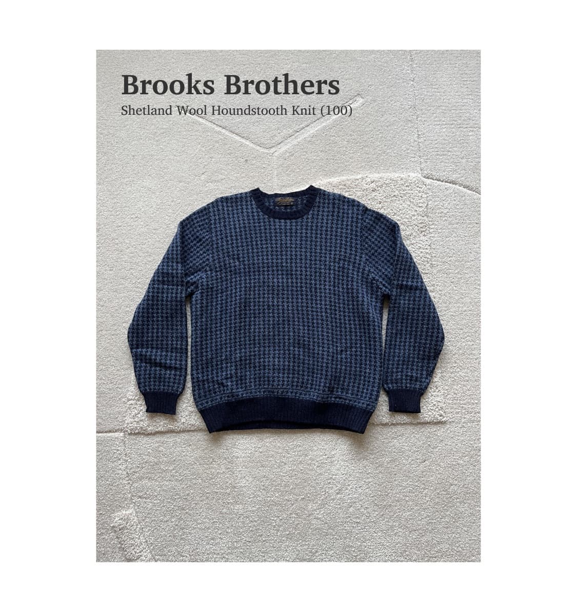 90s 브룩스 브라더스 셔틀랜드 울 하운드투스 니트 (100) 상품이미지1