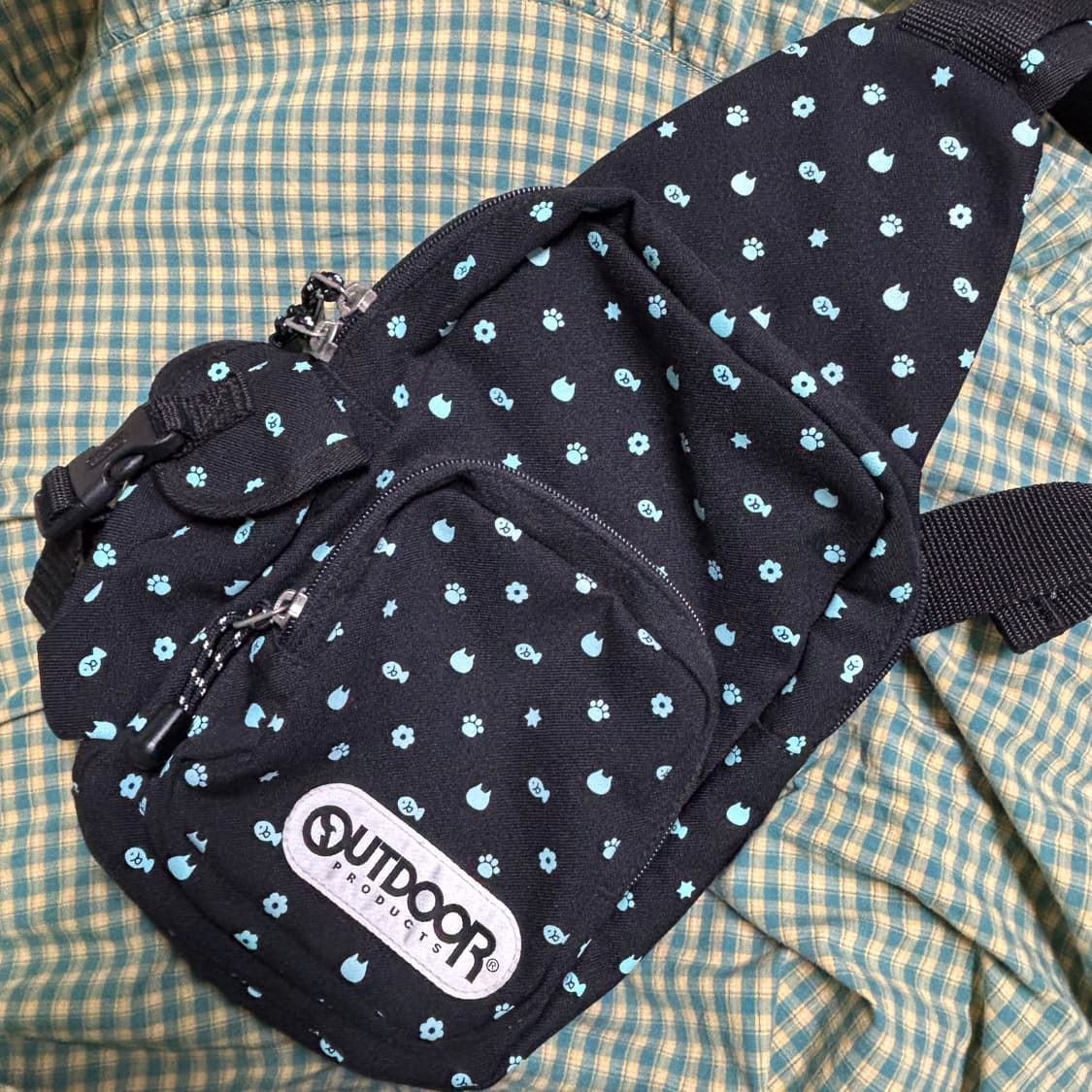 아웃도어 프로덕트 고양이 도트 슬링백 크로스백 일본 빈티지 하구미 가방 상품이미지2