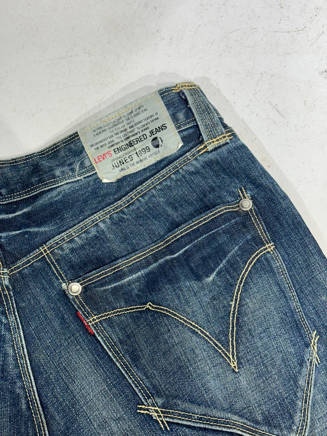 리바이스 중청 엔지니어드 와이드 데님 청바지 32 상품이미지6