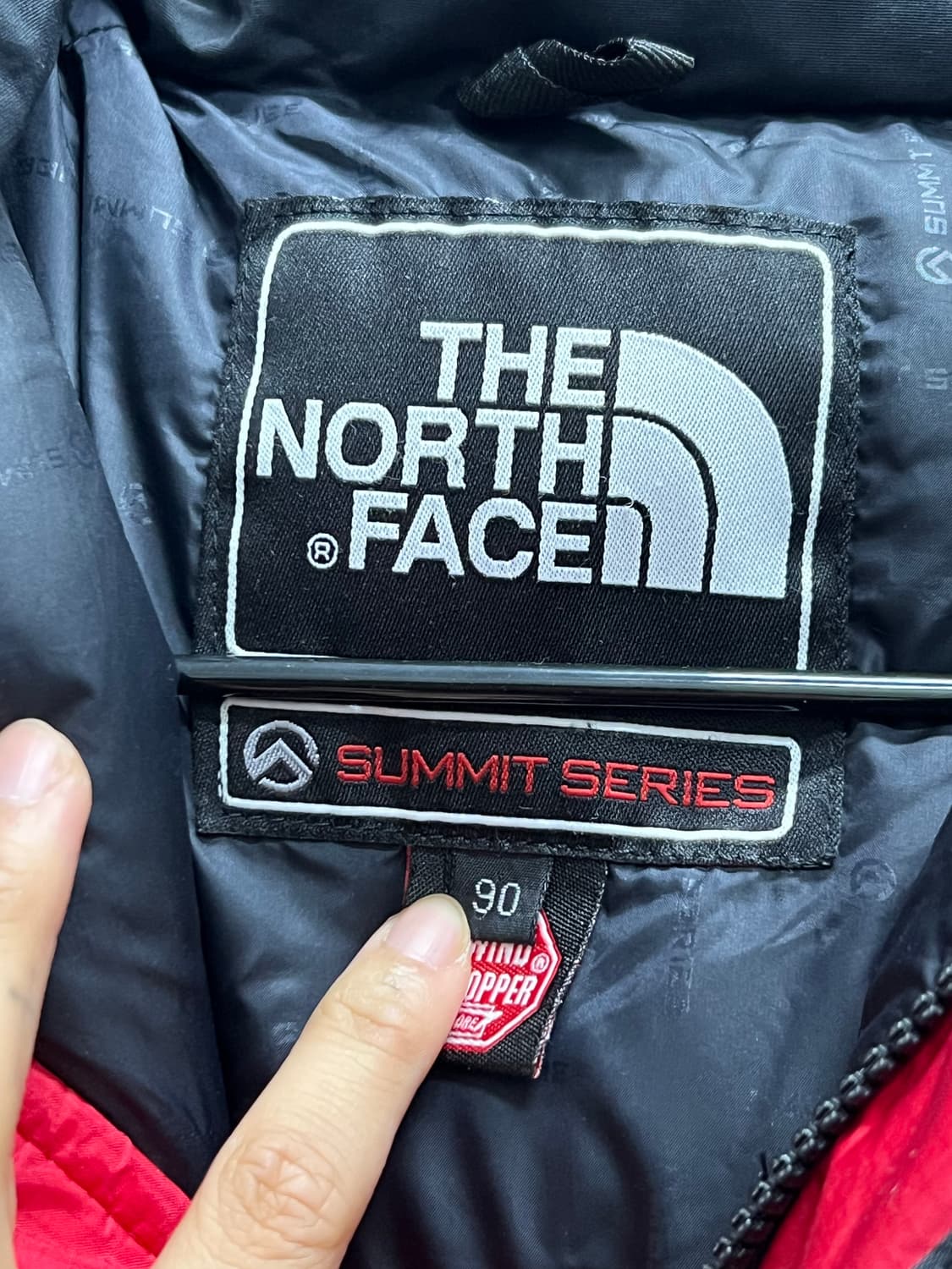 노스페이스 윈드스토퍼 드롭 700필 구스다운 패딩 자켓 레드 상품이미지4