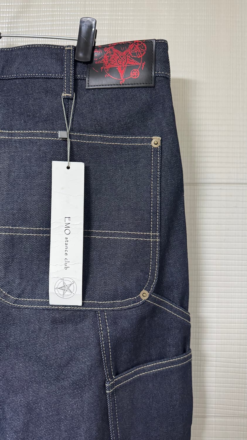 에모스탠스클럽 더블니 카펜터 인디고 배기진 1size 상품이미지9