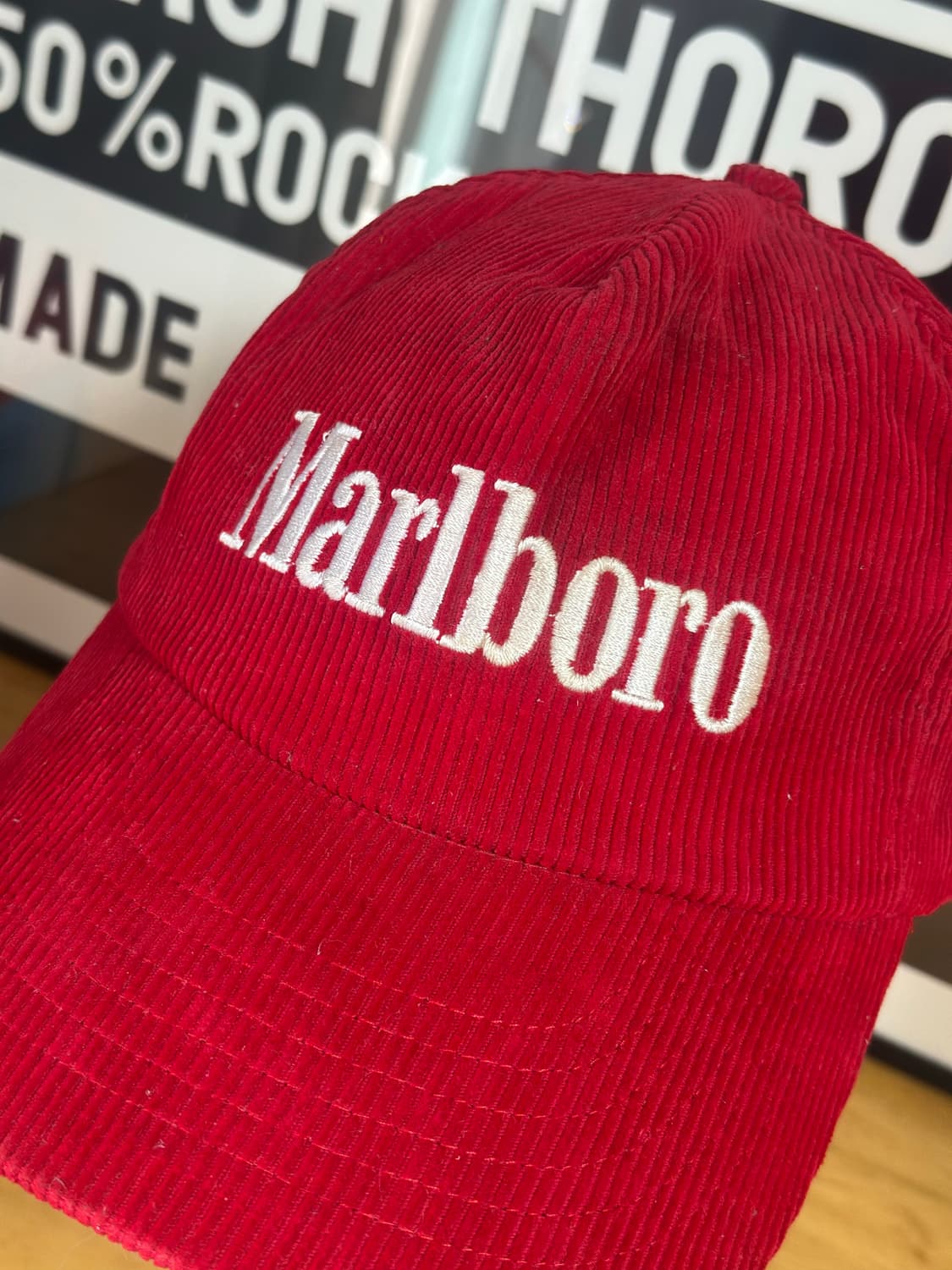 90s Marlboro 빈티지 말보로 코듀로이 모자 상품이미지2