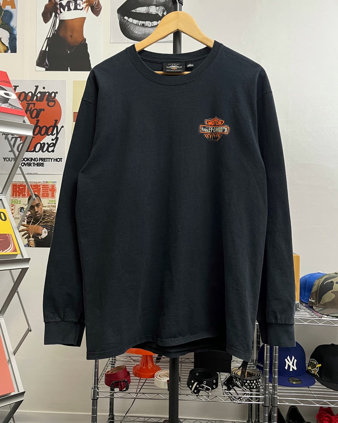 할리데이비슨 바쉴드 로고 롱슬리브 티셔츠 상품이미지5