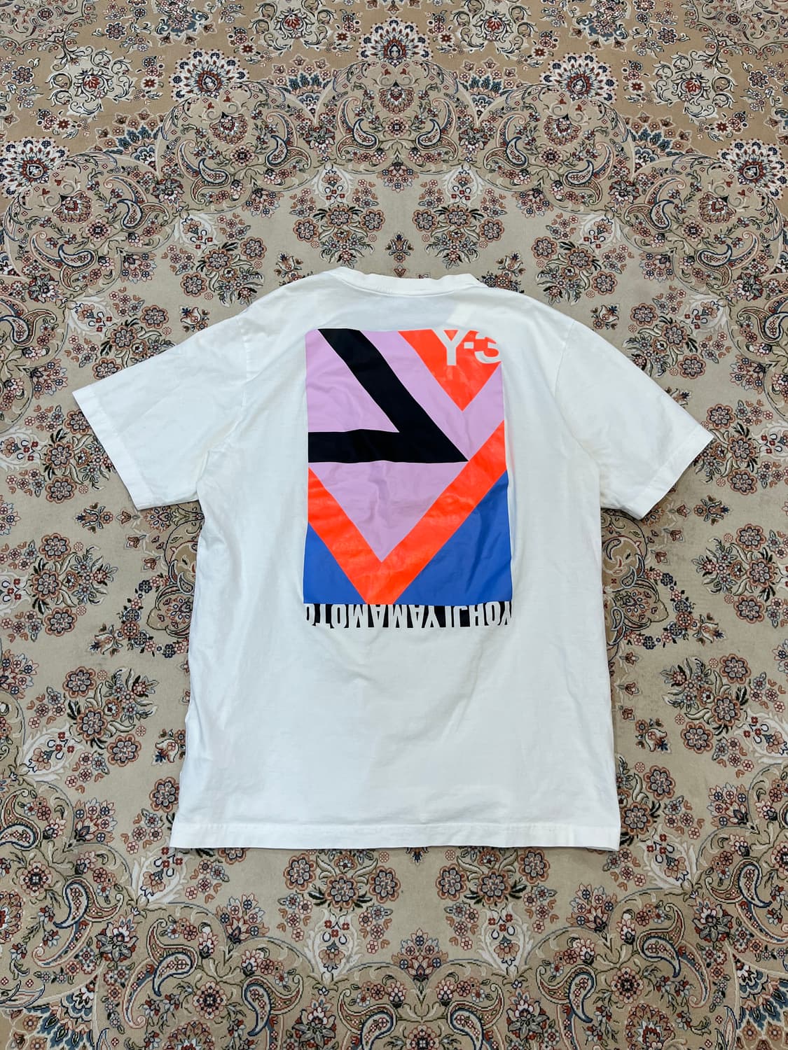 Y-3 20ss 요지야마모토 백프린팅 반팔 티셔츠 상품이미지2