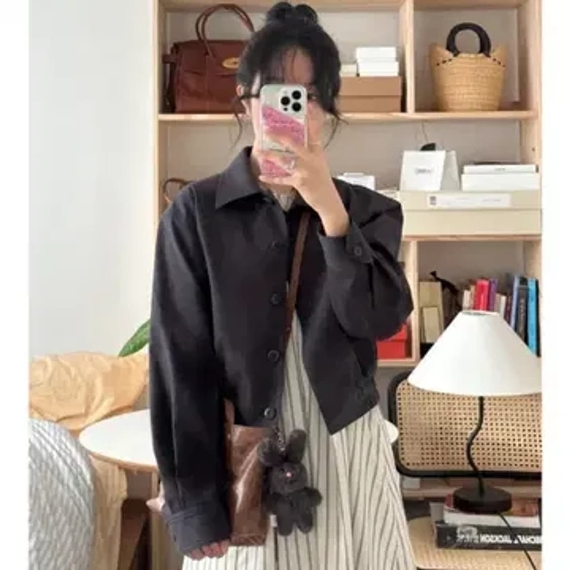 노멜렛(NOMELET)매그놀리아 크롭 자켓 크림 상품이미지1