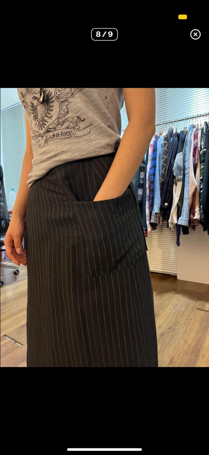 KUMIKYOKU 레이어드 스트라이프 스커트 상품이미지8