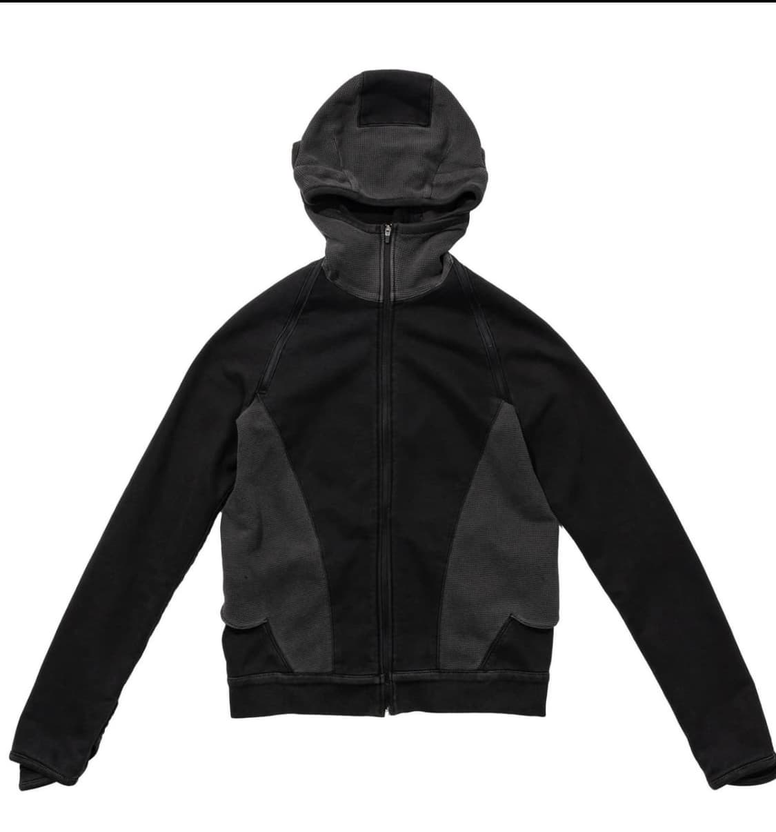 혜인서 25fw slashed zip hoodie 차콜 상품이미지1