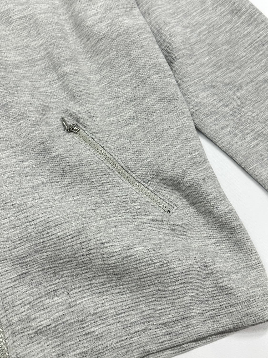 Jpn Y2k 그레이 오버핏 자수로고 집업 스포티 스트릿 반집업 긴팔티 상품이미지5