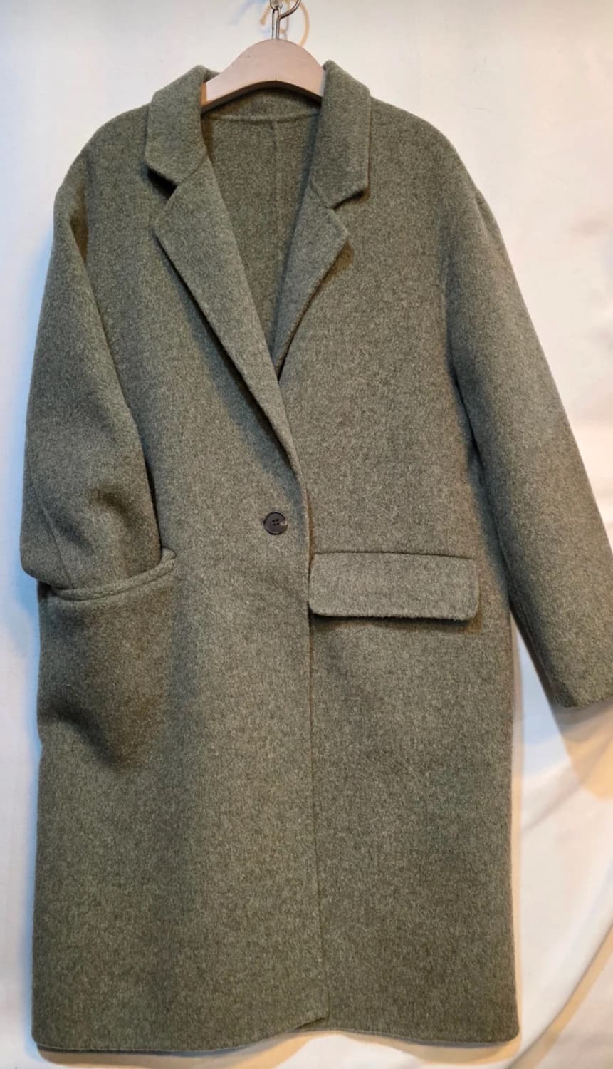 ALL&SUNDRY 올앤선드리 카키그레이 울 모직코트 상품이미지3