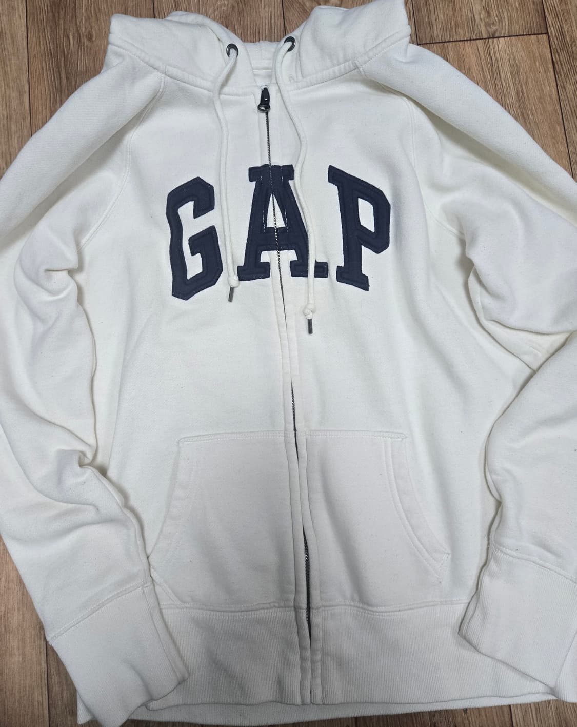GAP 갭 아이보리 후드집업 져지 대장 상품이미지1