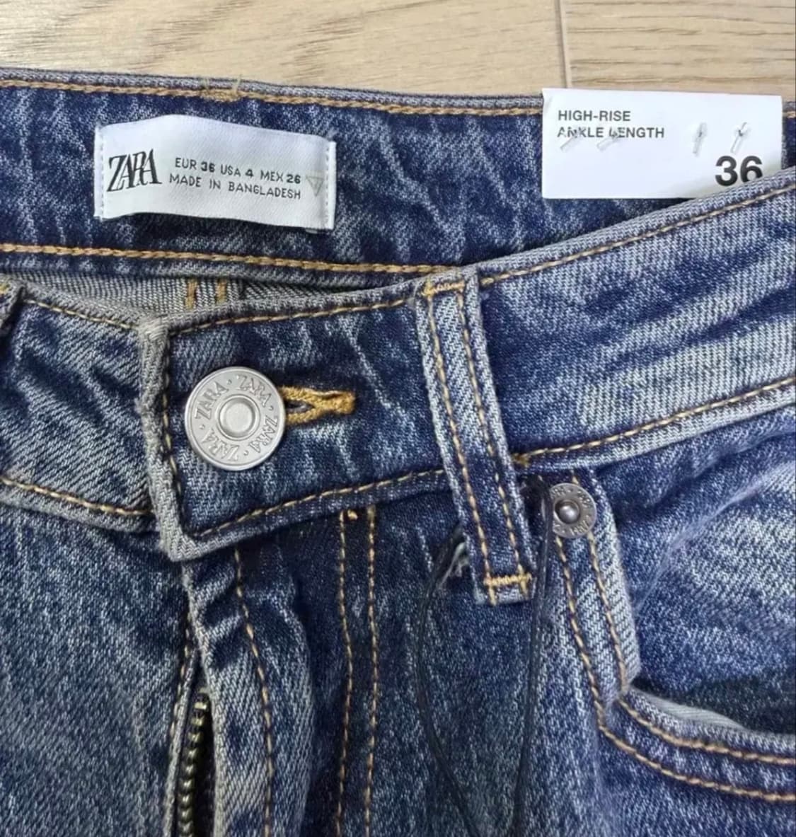 자라 하이웨스트 앵클 데님 청바지 (새상품 택 O/36사이즈) 상품이미지6
