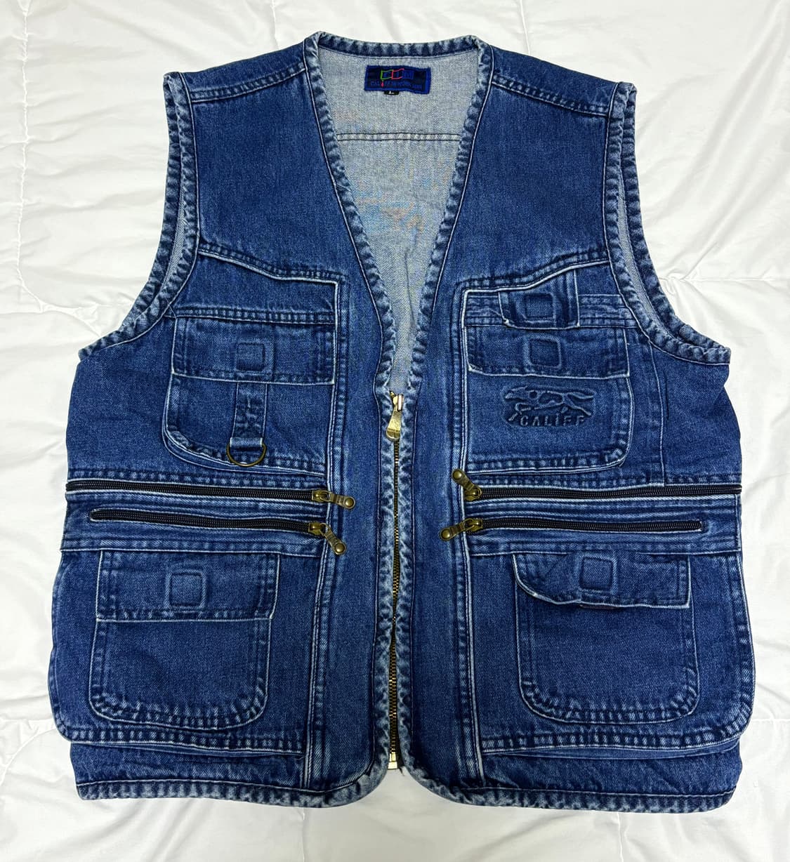 아메카지 워크웨어 데님 베스트 상품이미지1