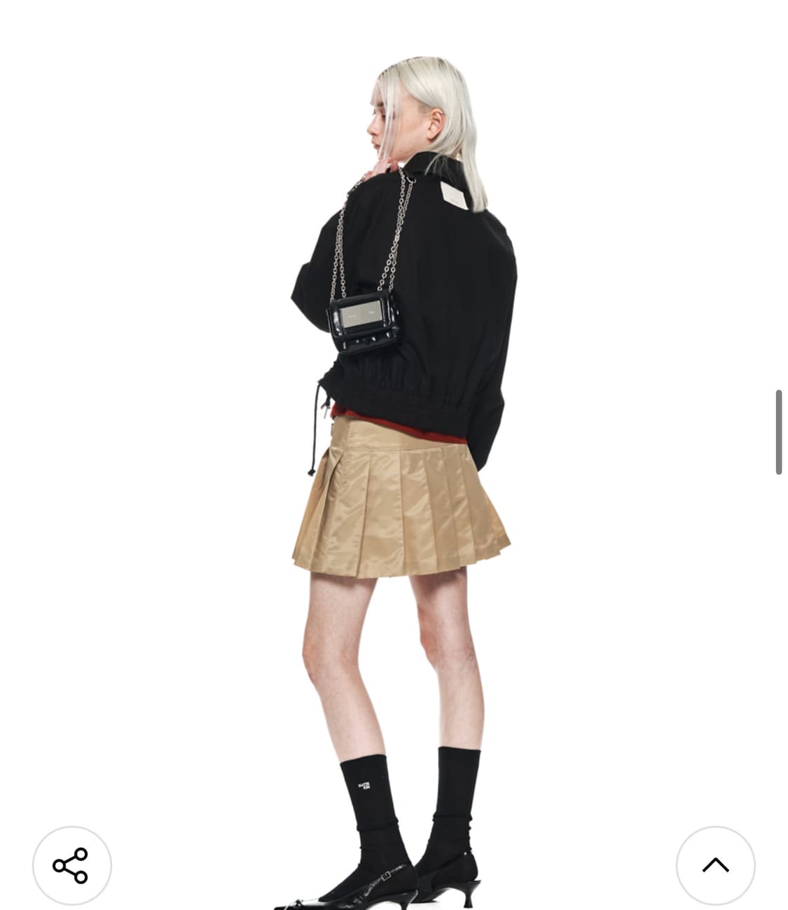 CURVY STRING CROP BLOUSON IN IVORY 상품이미지3