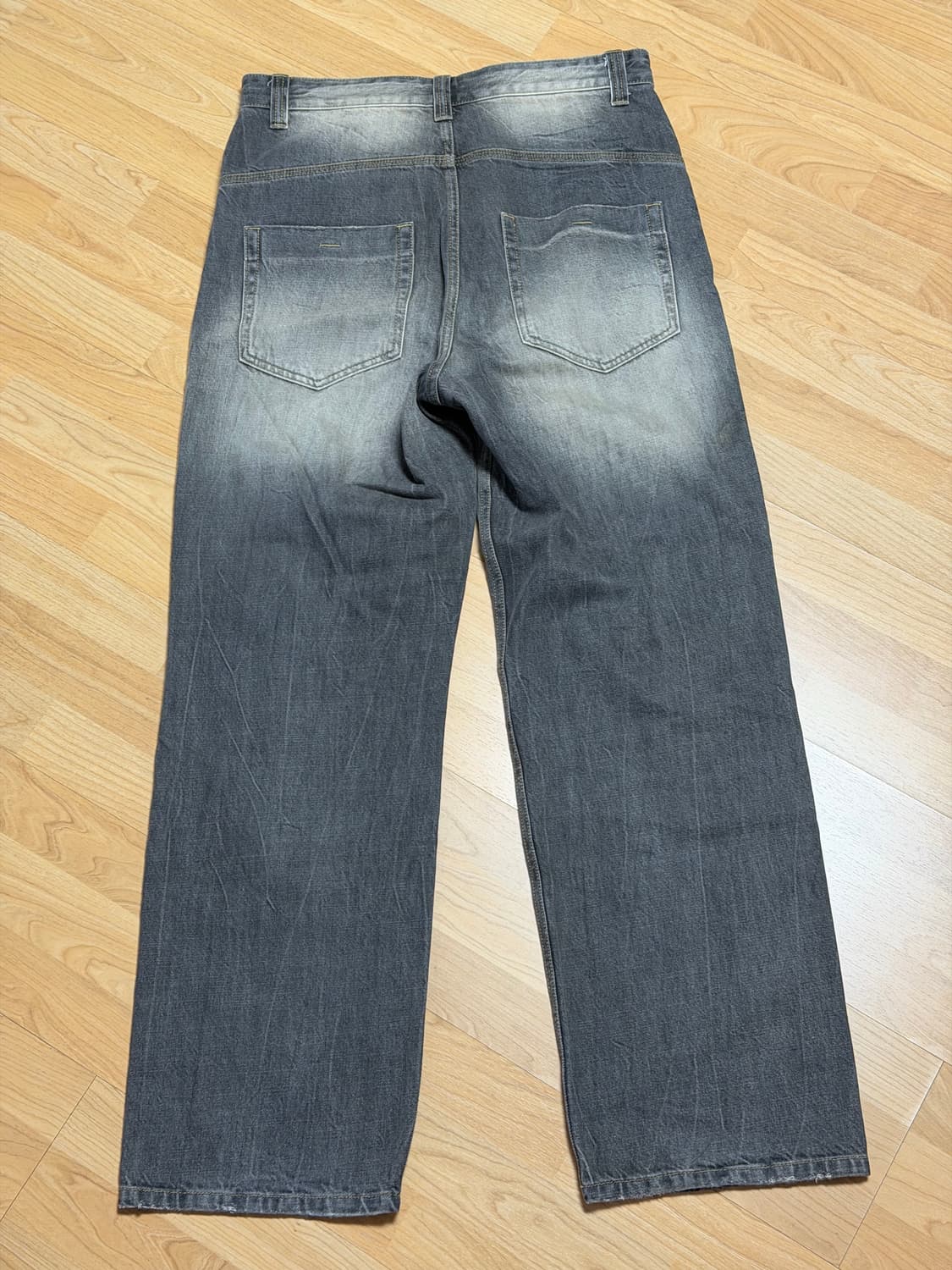 noun vintage washed denim pants, 1size 상품이미지2