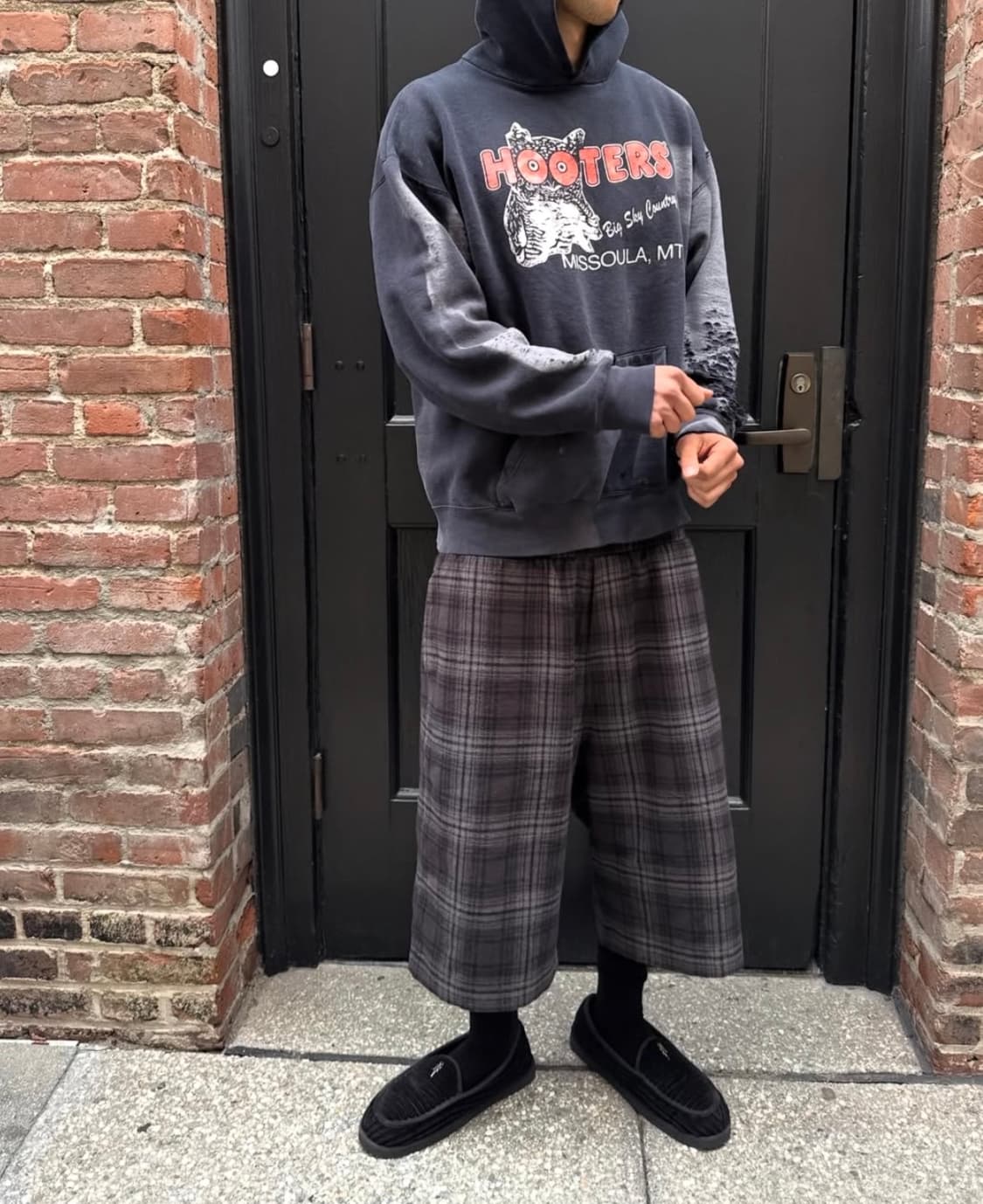 plaid shorts 체크 데님 반바지 jorts brown 32 상품이미지1