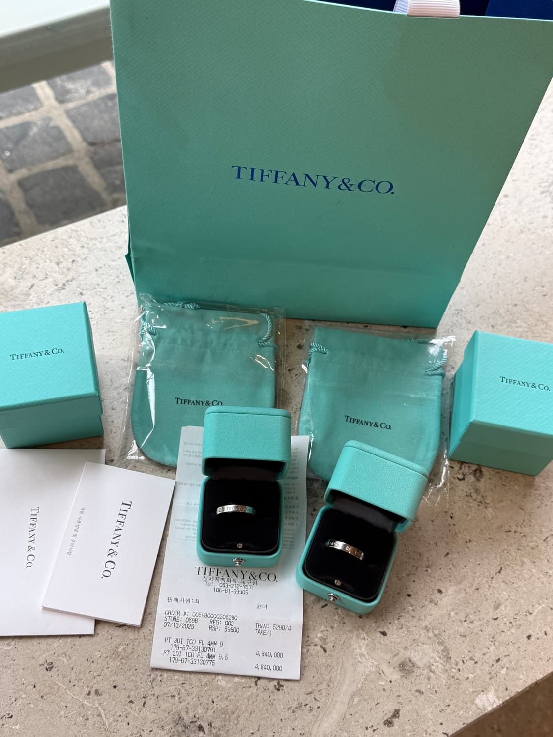 TIFFANY&CO 티파니앤코 3 다이아몬드 밴드링 #9 상품이미지9