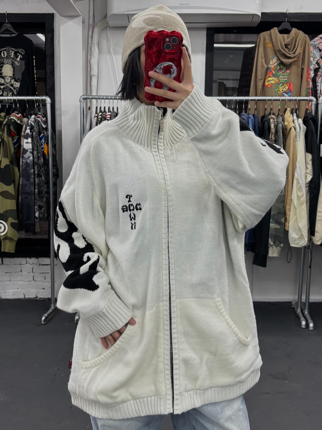 도그타운 블랙드래곤 니트집업 상품이미지3