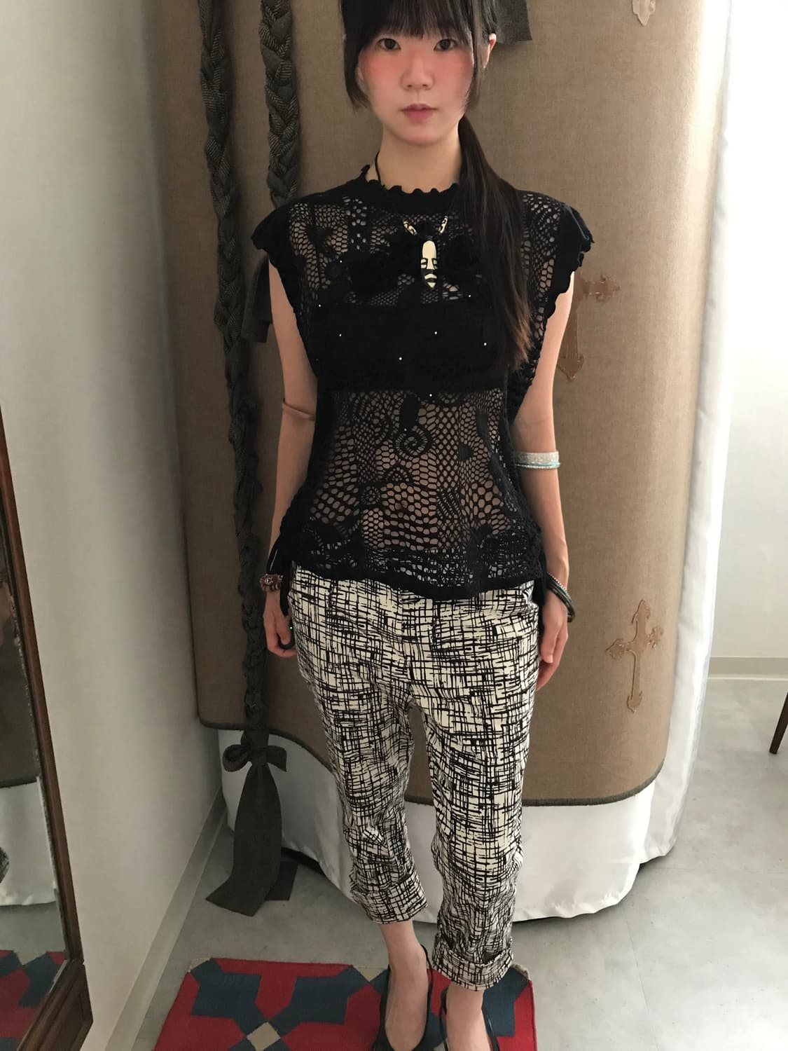 vintage pattern capri pants (28inch) 상품이미지1