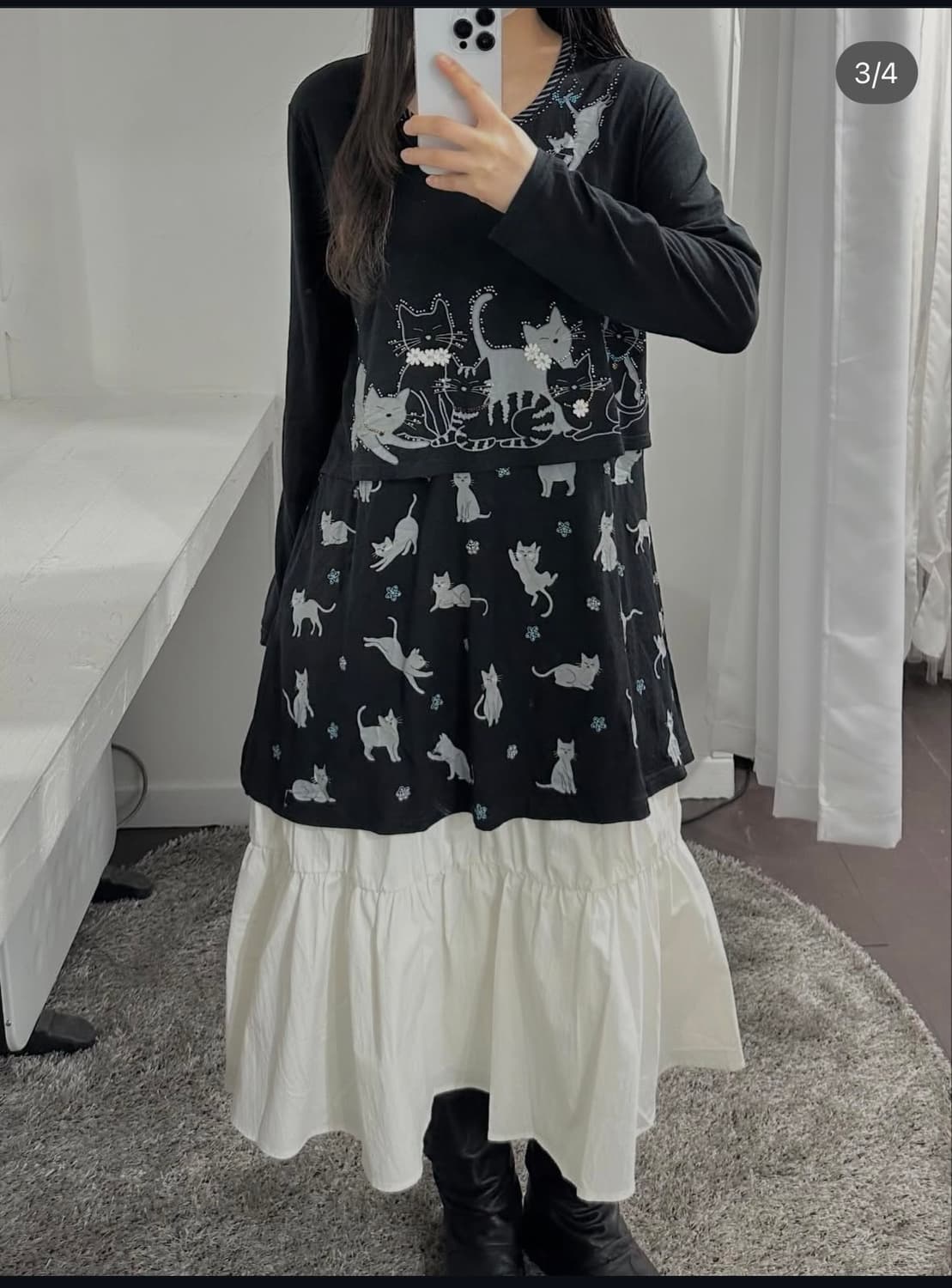 ciccarello cat printing longsleeve 상품이미지2