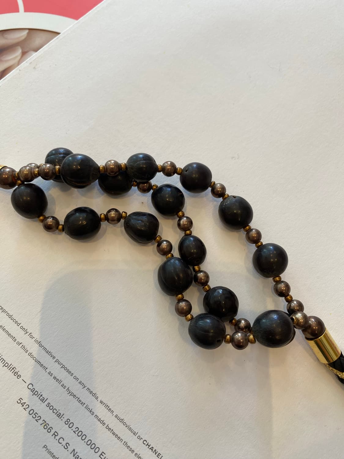 빈티지 블랙 씨드 비즈 볼드 목걸이 상품이미지7