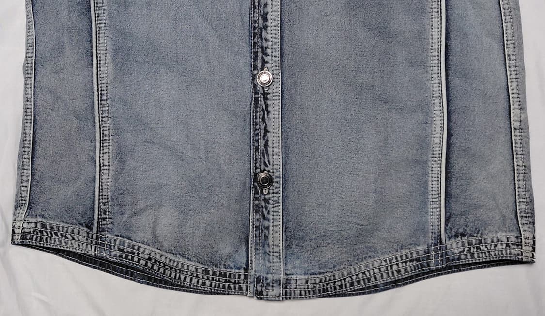 [LL] Spinash 빈티지 워싱 데님 웨스턴 반팔 셔츠 상품이미지4