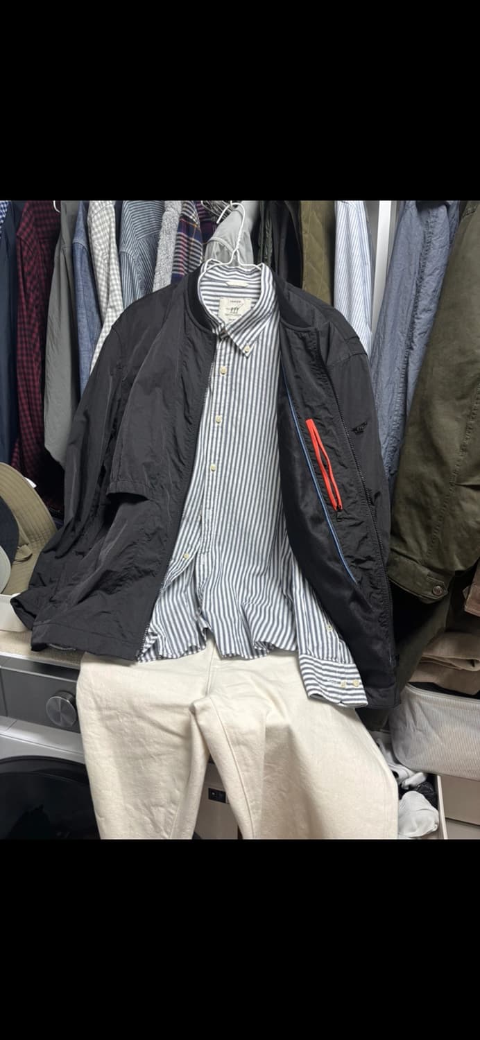 헨리코튼 남성 블랙 봄버 자켓 105 상품이미지5