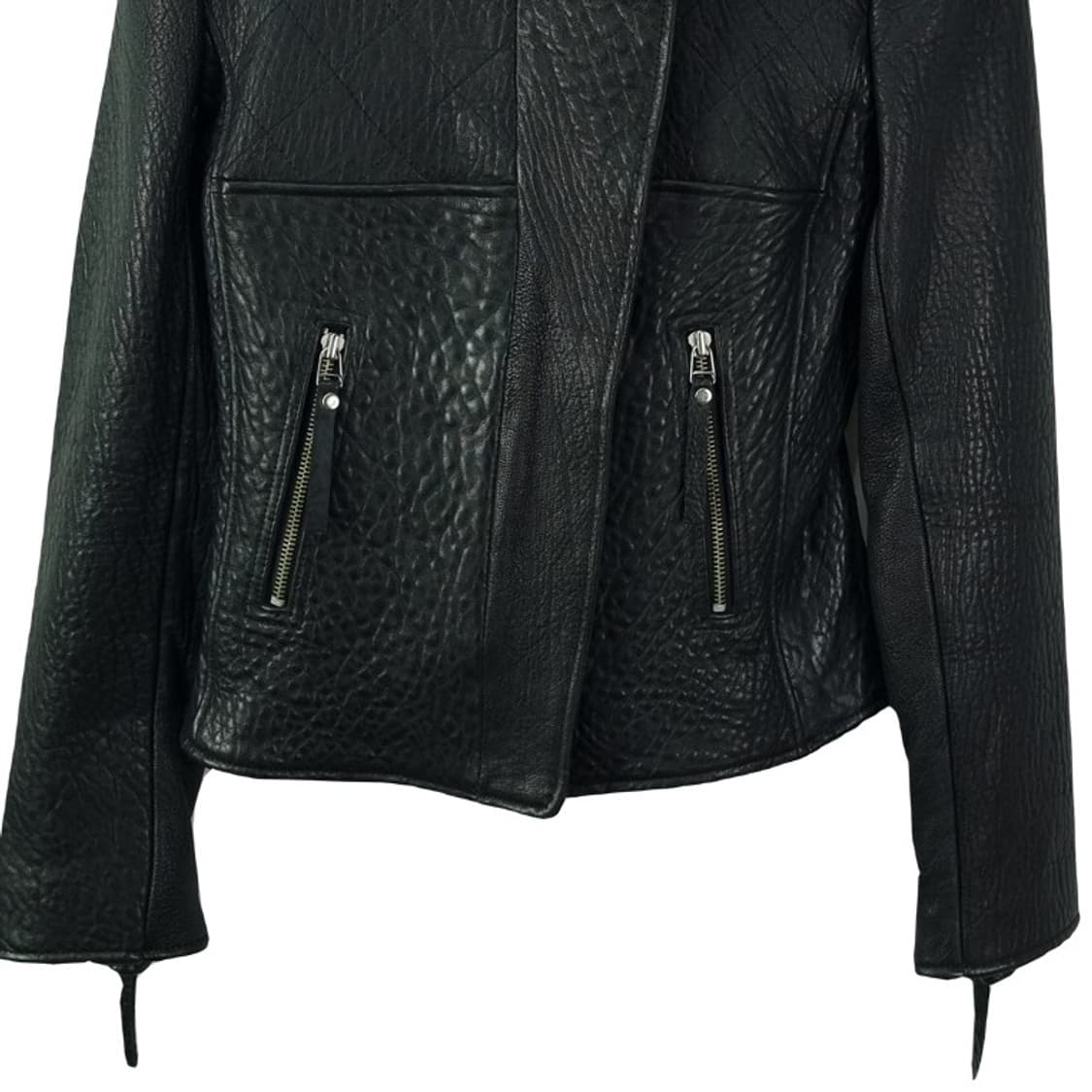 [빈티지] 리얼 램스킨 카라리스 사선 양가죽 자켓 블랙 M18819 상품이미지5