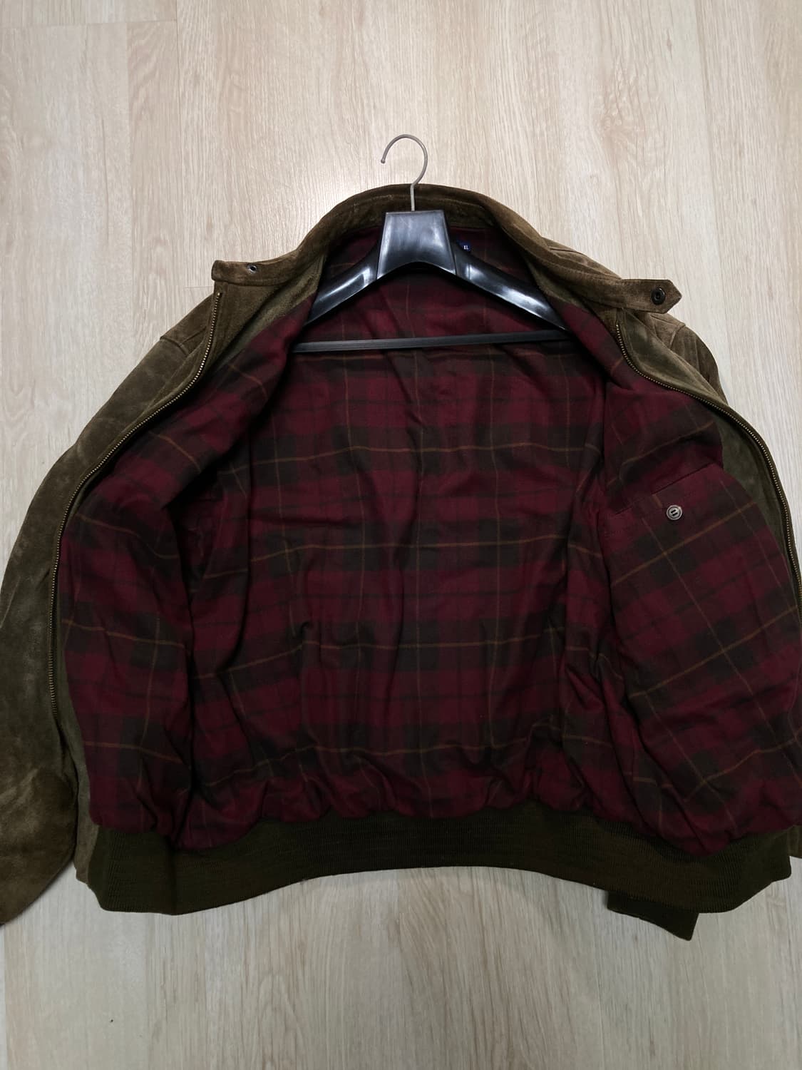 90s XL 폴로 스웨이드 자켓 웨이포드 카라 상품이미지5