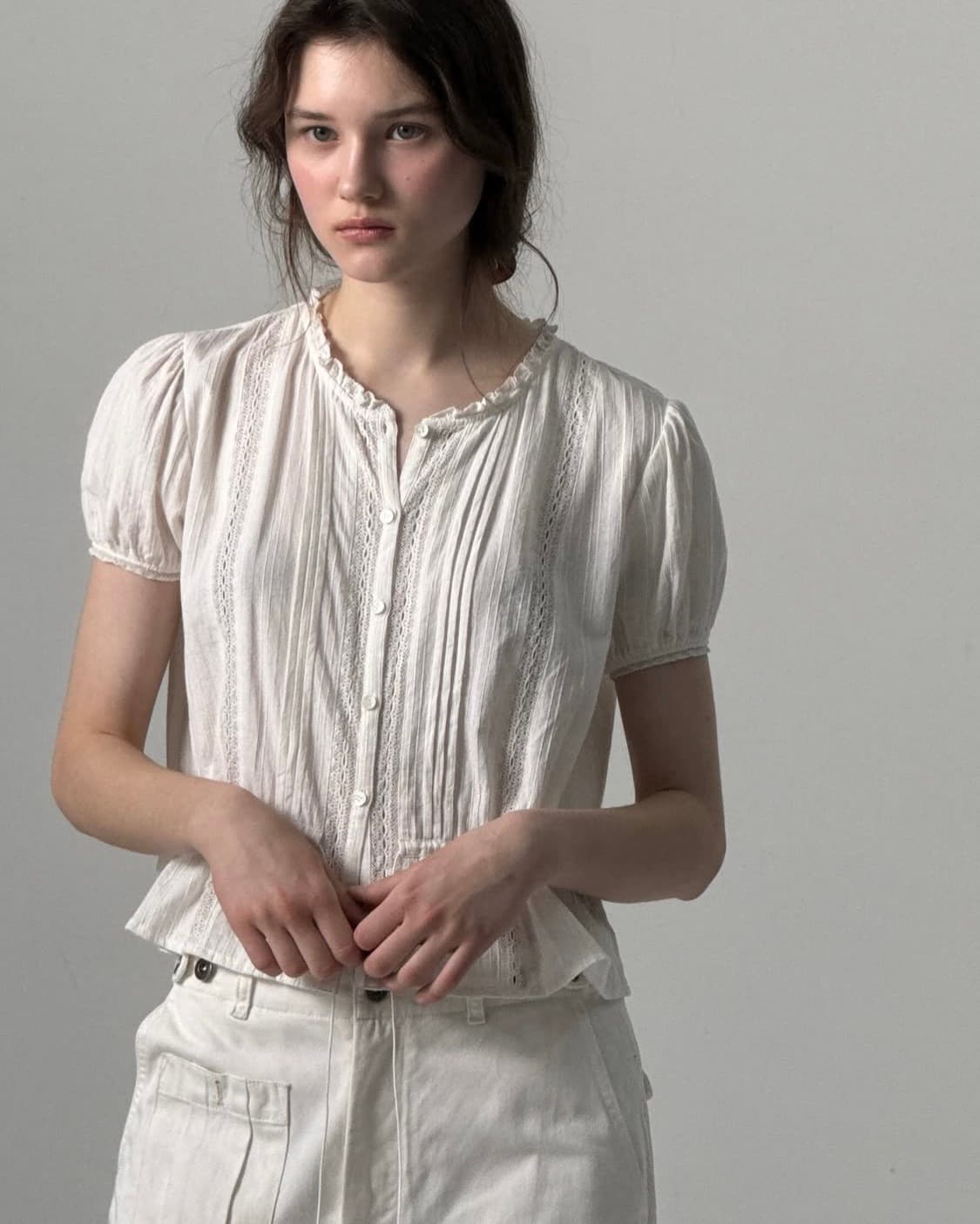 새상품) 더바넷 thebarnet odelia pintuck blouse 상품이미지5