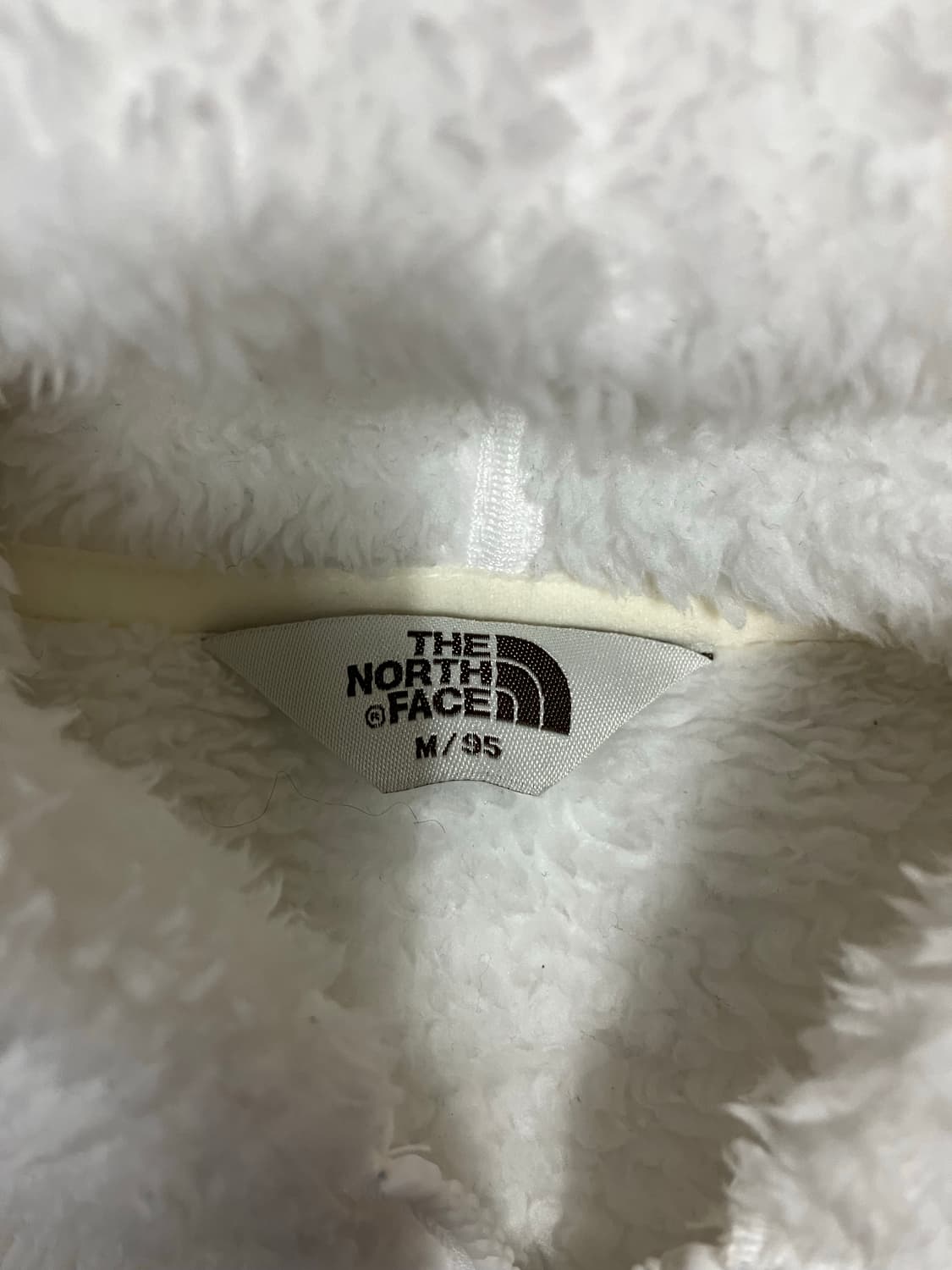 노스페이스 화이트 후리스 후드 집업 95 상품이미지3