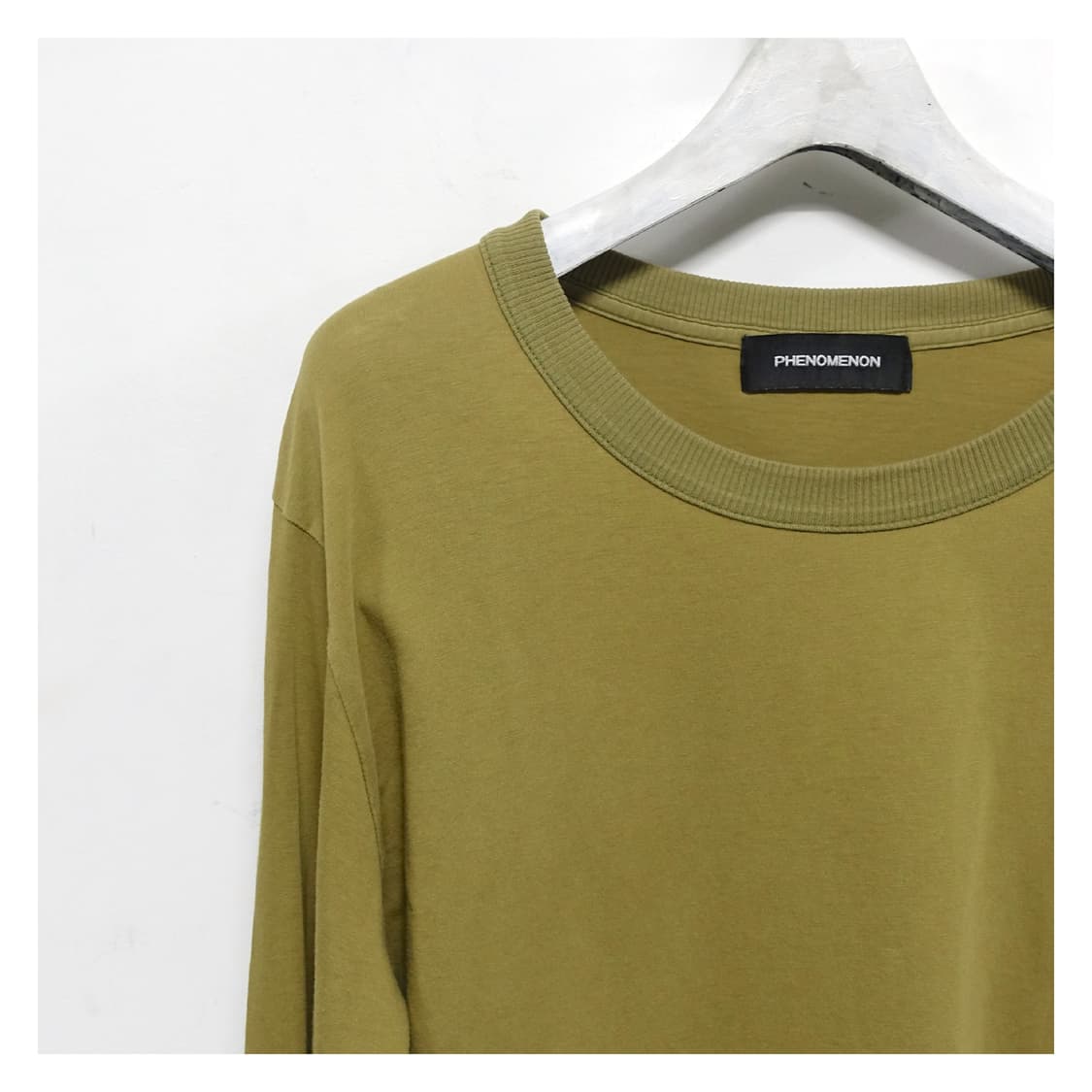 PHENOMENON 페노메논 아카이브 올리브 가먼트다잉 롱슬리브 티셔츠 상품이미지5