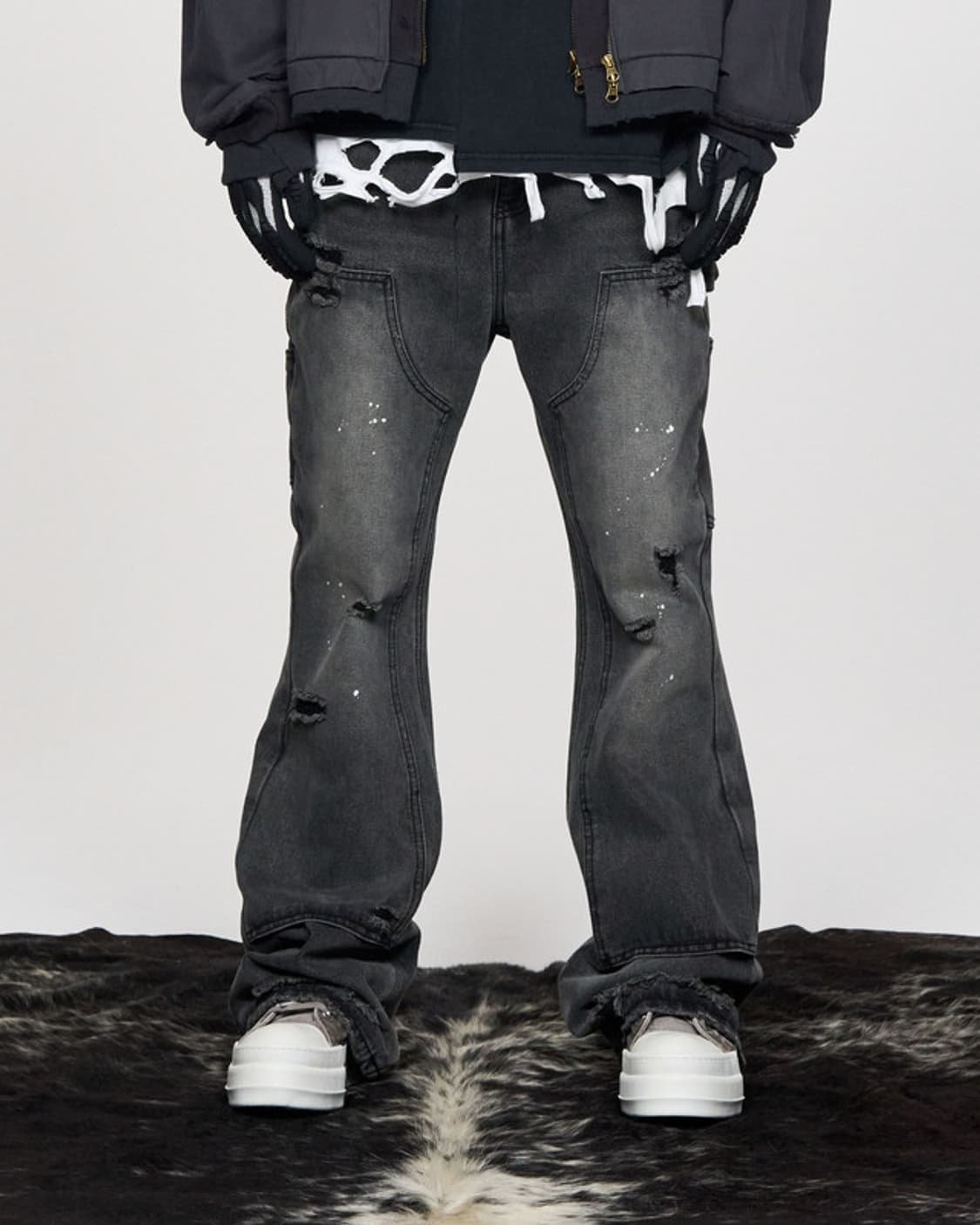 (새상품/L)스키즘 인듀싱 카펜터 부츠컷 데님 팬츠 상품이미지7