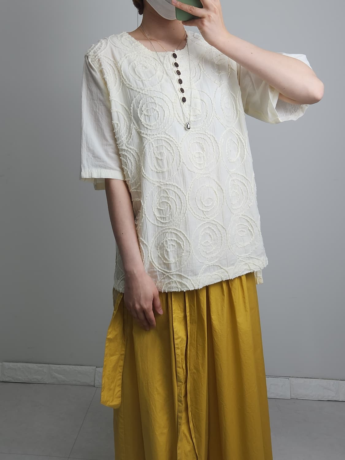 로프 라인 블라우스 상품이미지2