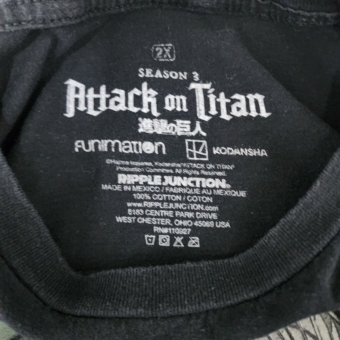 [2XL] 진격의거인 오피셜 리바이 티셔츠 상품이미지3