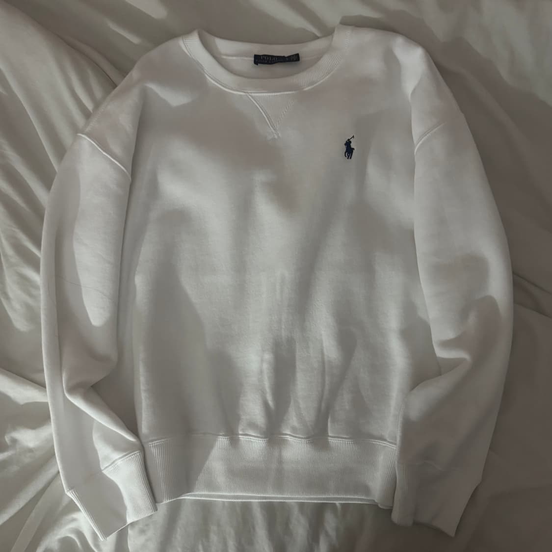폴로 풀오버 화이트 맨투맨 M 상품이미지1