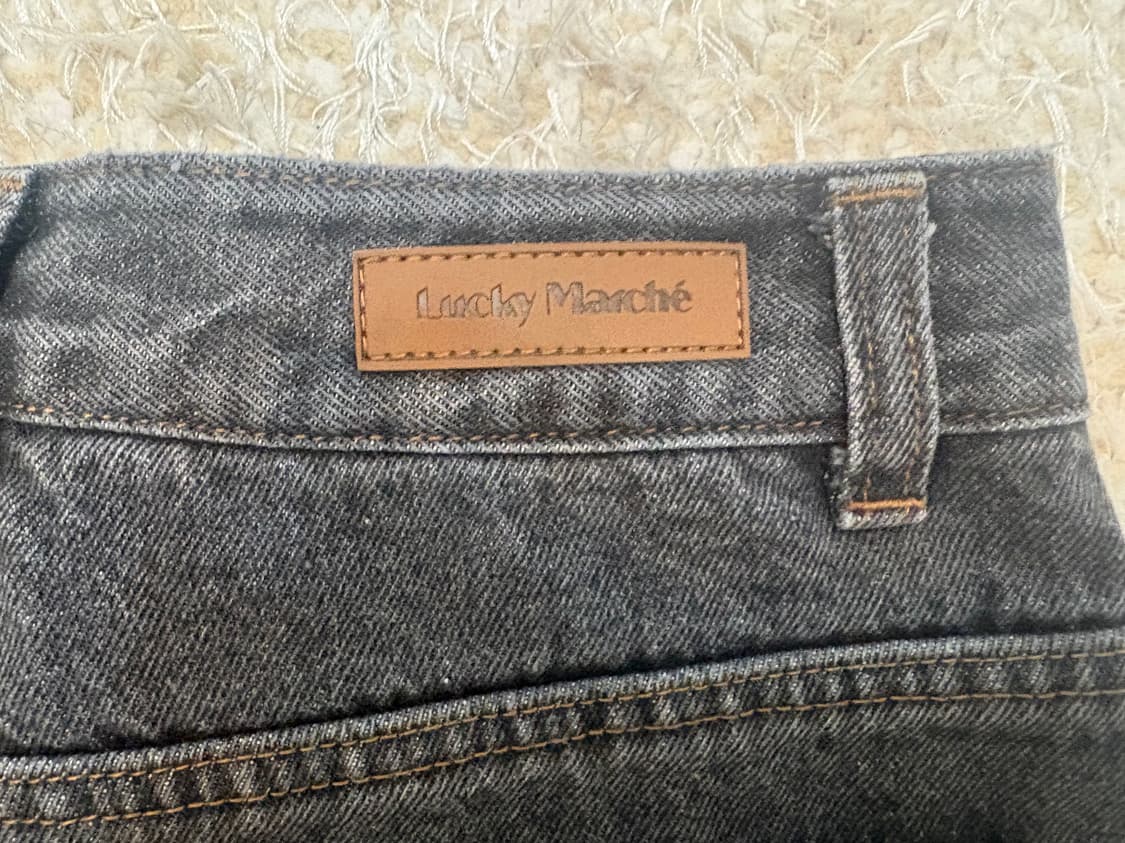 럭키슈에트블랙데님와이드진 상품이미지4