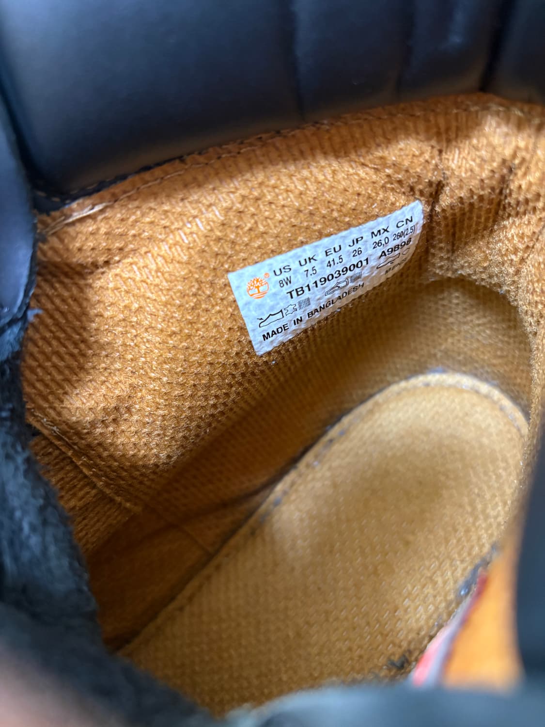 팀버랜드 6인치 워커 부츠 블랙 260 상품이미지7